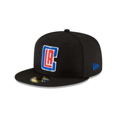 Los Angeles Clippers Gorra | New Era NBA Pixel 59fifty Fitted Cap Mexico - Negros